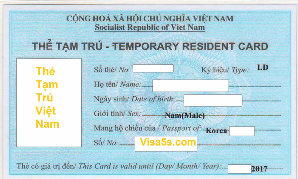thẻ tạm trú Việt Nam cho người nước ngoài